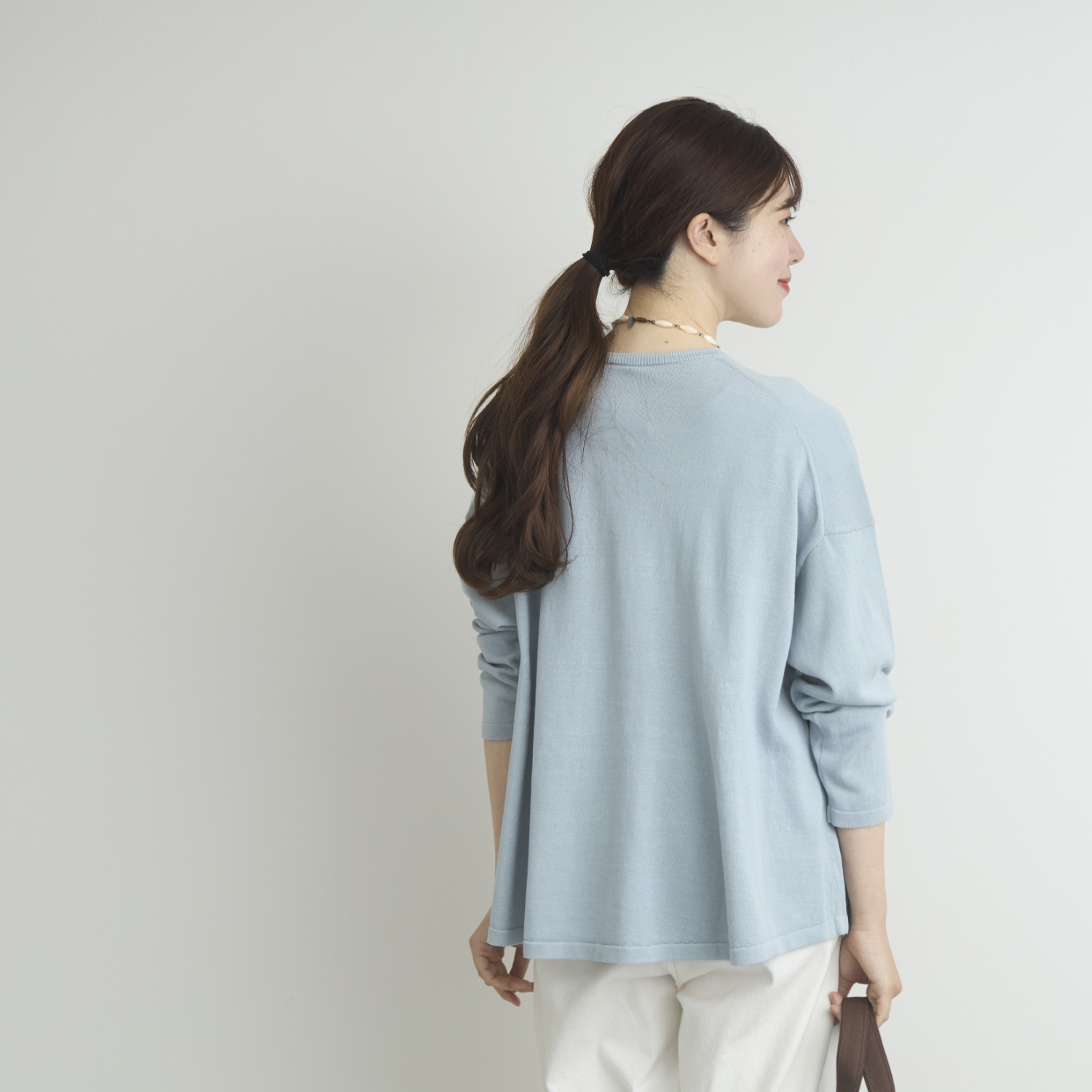 TUTIE./強撚コットンニットロングスリーブカーディガン